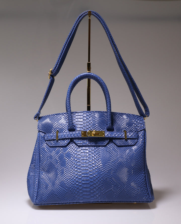 Elegante blaue Handtasche mit Umhängeriemen